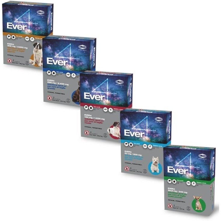 Ever4 Spot-On per Cani 4 Pipette - XS 1,5 - 4 Kg