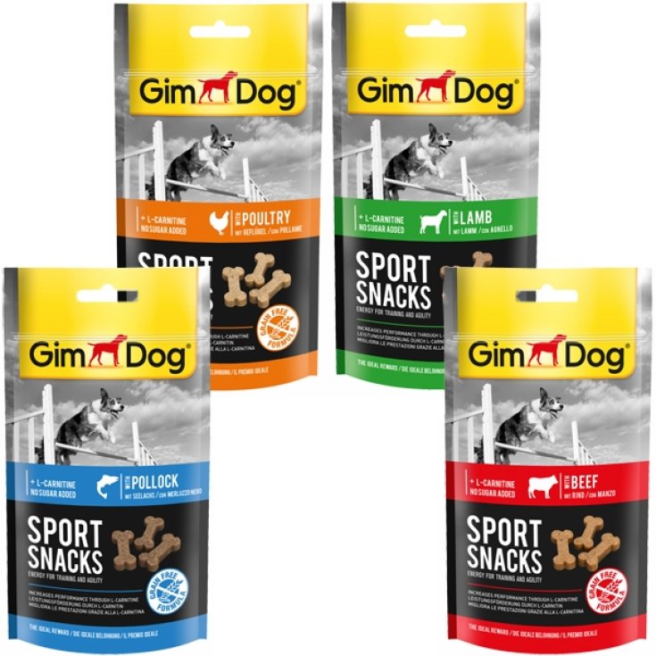 GimDog Sport Snacks Ossicini Grain Free - 60GR - Merluzzo Nero
