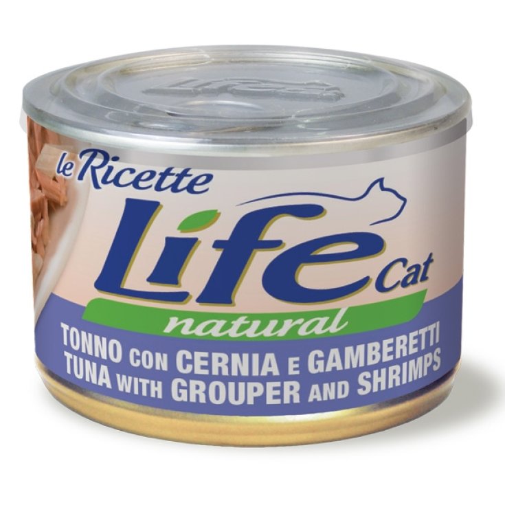 Life Cat Le Ricette Tonno con Cernia e Gamberetti - 150GR