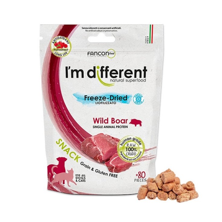 Snack Liofilizzato a Base di Carne Cruda di Cinghiale Selvatico - 40 Gr. - 80 pezzi