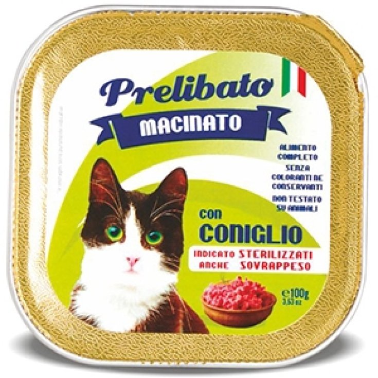 Prelibato Macinato Coniglio per Gatti Sterilizzati o in Sovrappeso - 100GR