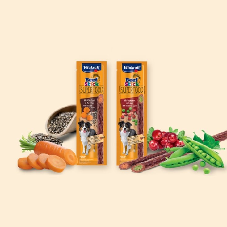 Beef Stick Superfood - 25GR - Carote e Semi di Chia