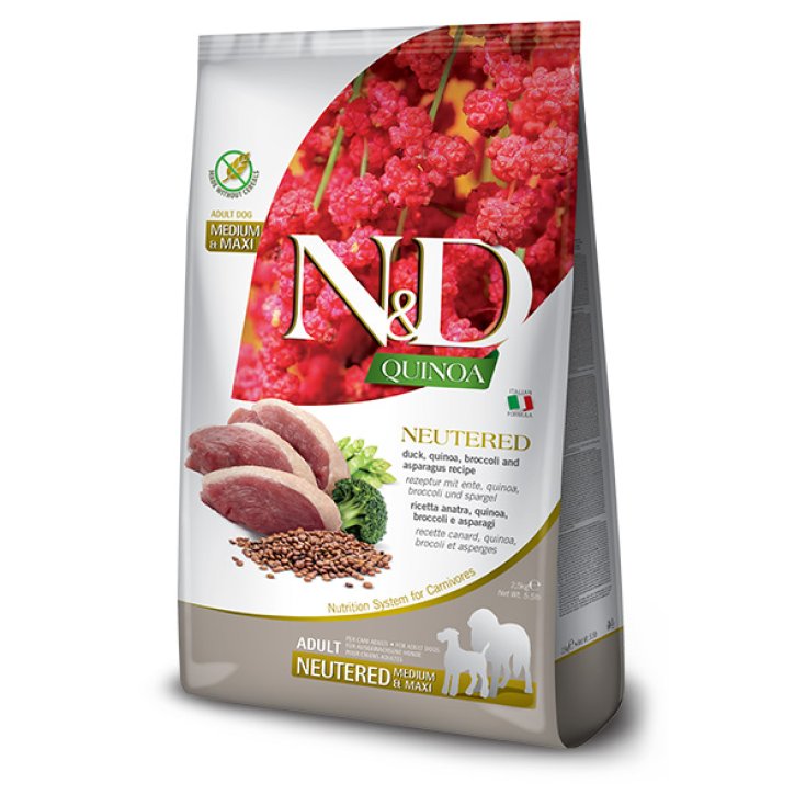 Natural & Delicious Medium e Maxi Quinoa Neutered Anatra Broccoli Asparagi - 2,50KG