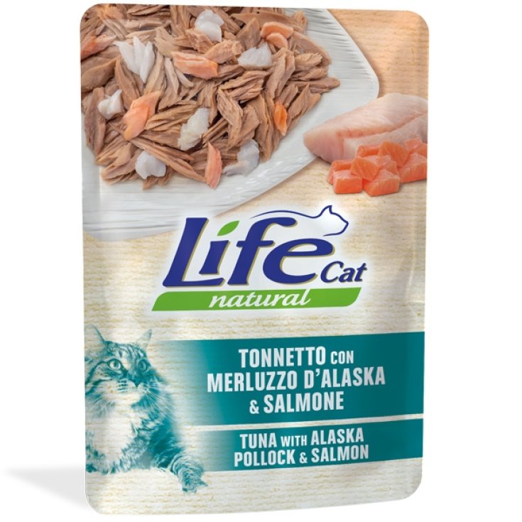 Life Cat Natural Adult Tonnetto con Merluzzo d'Alaska e Salmone - 70GR