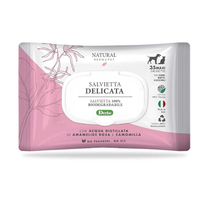 Salviette Delicate Funzionali con Amamelide Rosa e Camomilla - 35 Salviette