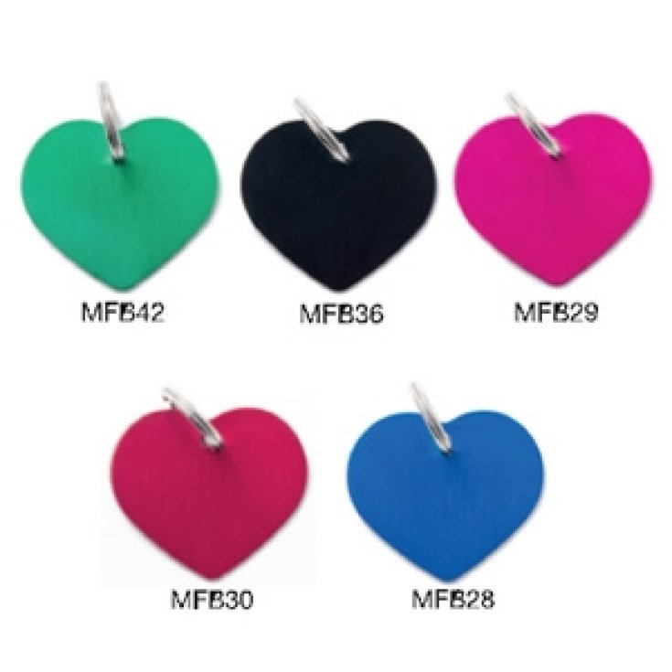 Medaglietta Basic Cuore Grande Alluminio - Verde