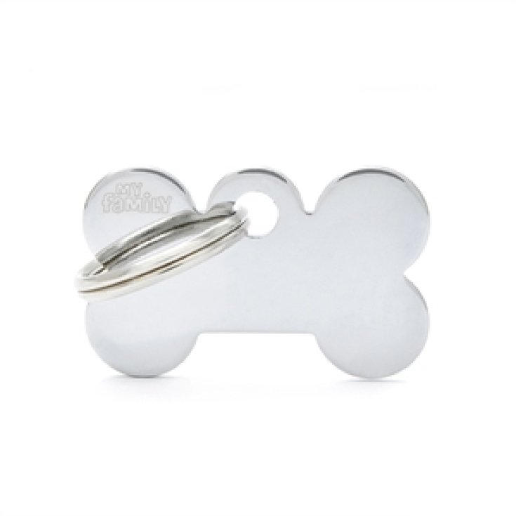 Medaglietta Basic Osso in Ottone Cromato - Grande