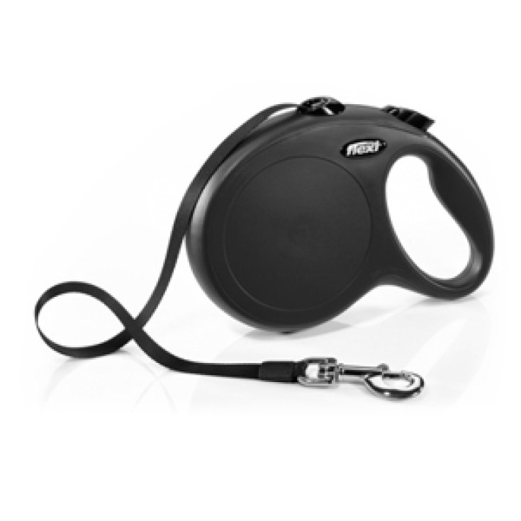 Guinzaglio New Classic Nero con Fettuccia - 3 mt Taglia XS