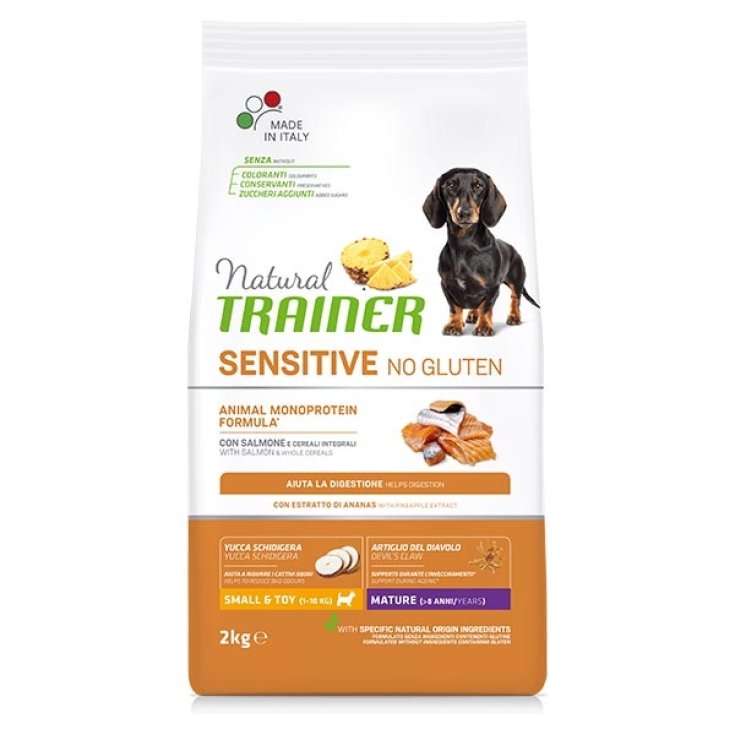 Natural Sensitive No Gluten Small & Toy Mature con Salmone - 2KG