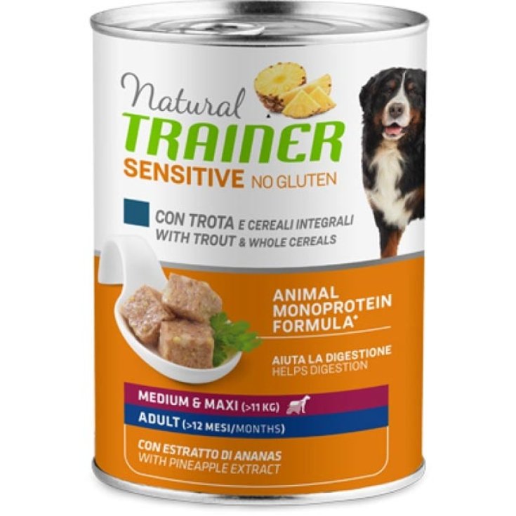 Natural Sensitive No Gluten Medium & Maxi Adult con Trota e Cereali - 400GR