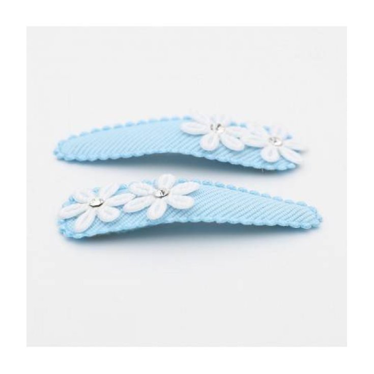 Clic Clac In Tessuto Fiori E Strass Idea Bellezza 2 Pezzi