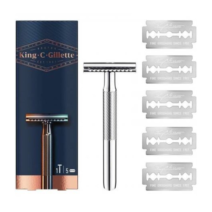 Rasoio Di Sicurezza&nbsp;King&middot;C&middot;Gillette 1+5 Lamette