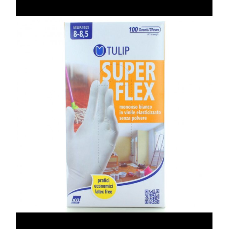 TULIP 100 GUANTI FLEX BIANCO L