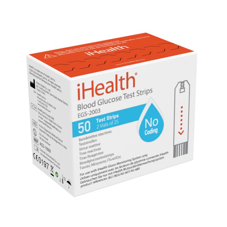 Gima I-Health Strisce Glicemia Per Glucometro 50 Pezzi