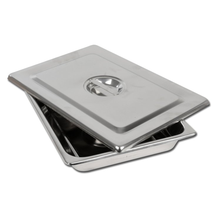 VASSOIO+COP INOX 335X254X50MM