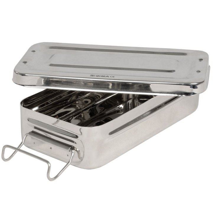 SCATOLA INOX 20X10X4,5CM C/MAN