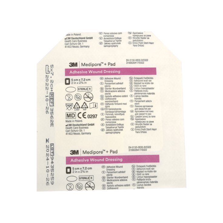 3M MEDIPORE CER+PAD 5X7CM 50PZ
