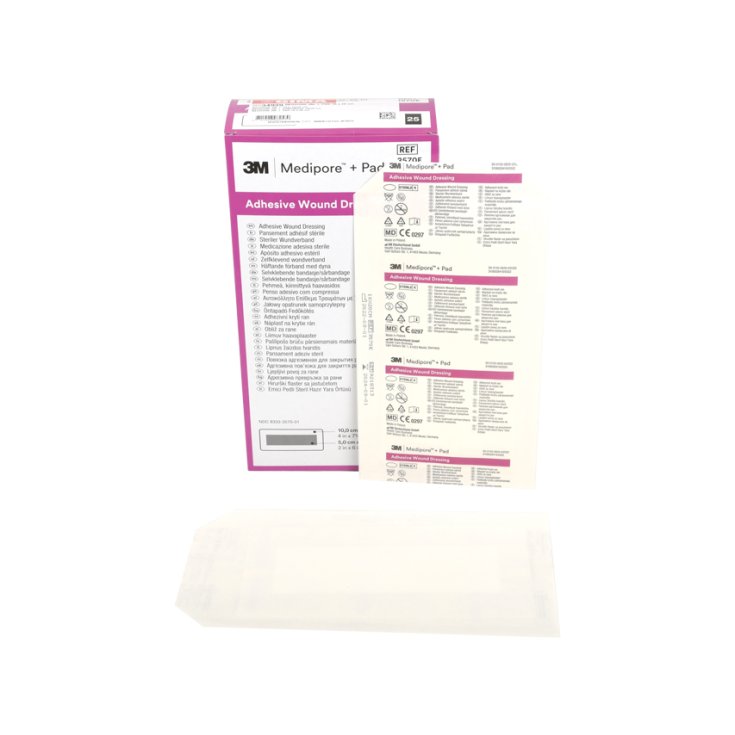 3M MEDIPORE CER+PAD 10X20 25PZ