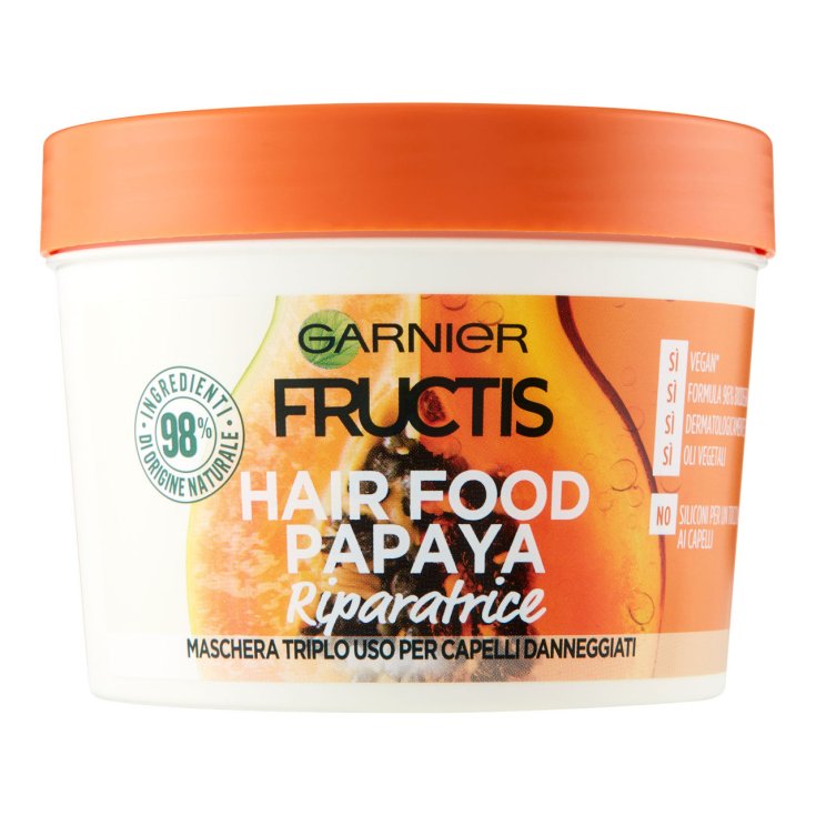 Fructis Hair Food Papaya Maschera Capelli Riparatrice Garnier 390ml