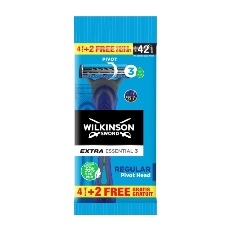 Extra Essential 3 Regular WILKINSON 4+2 Pezzi