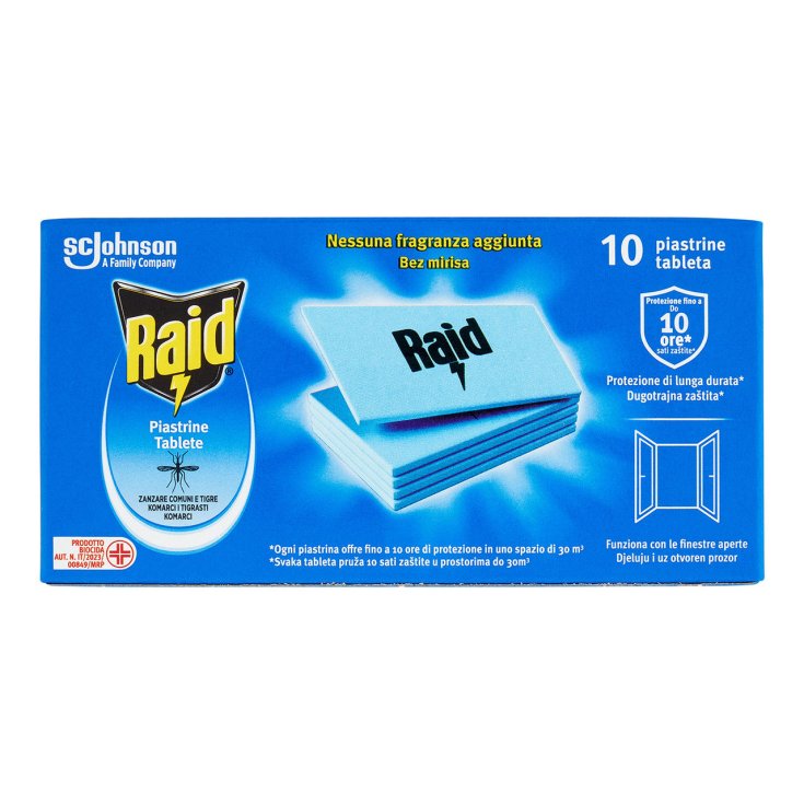 Raid Piastrine Zanzare Johnson 10 Pezzi