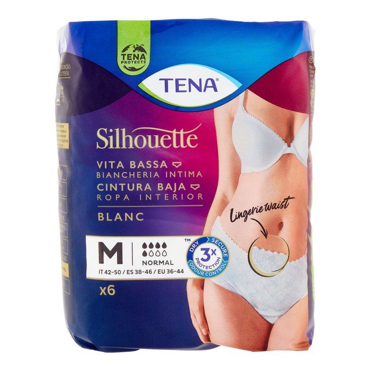 Tena Silhouette Blanc Normal Tg.M 6 Pezzi