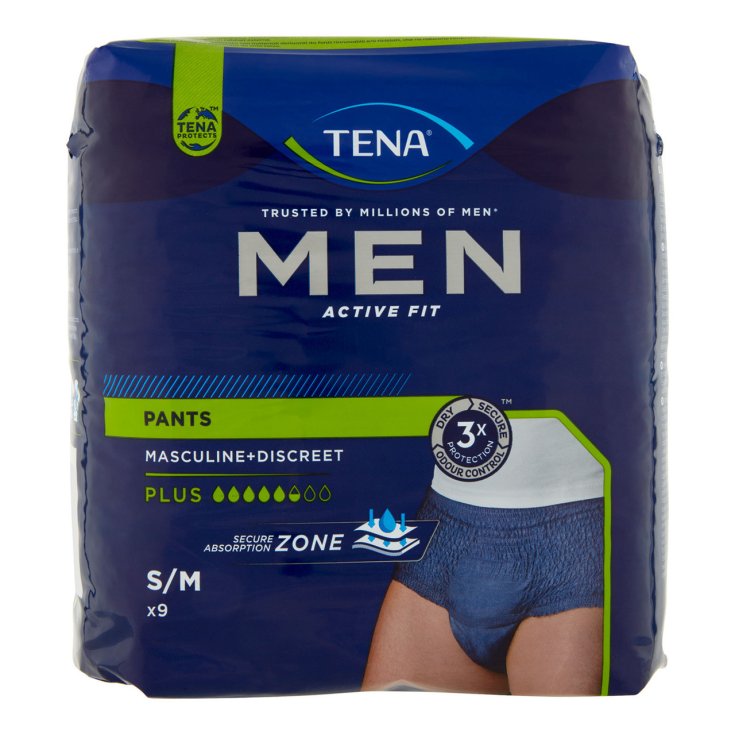 TENA MAN PANS PLUS MEDIUM X 9