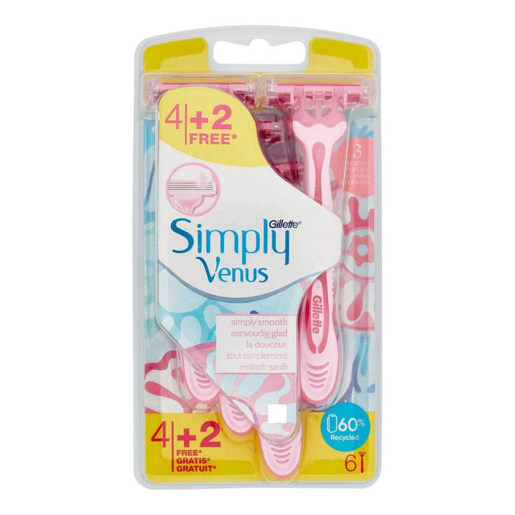 Simply Venus 3 Gillette 4 + 2 Pezzi Gratis