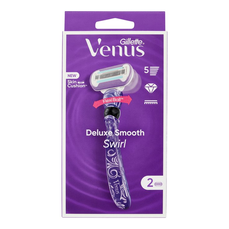 Venus Deluxe Smooth Swirl Rasoio Donna + 2 Lamette