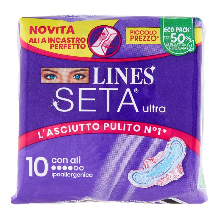 Lines Seta Ultra Con Ali Ipoallergenico 10 pezzi