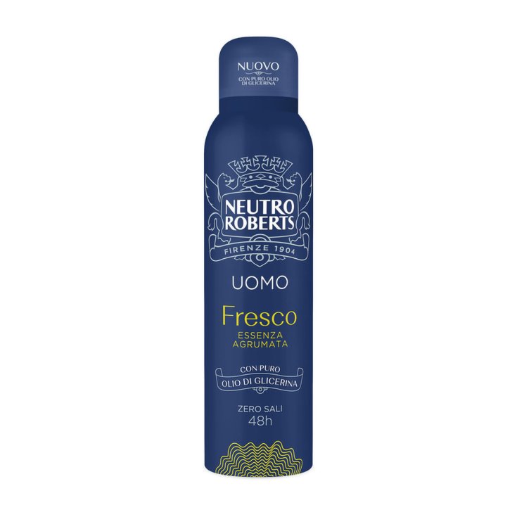 Uomo Fresco Essenza Agrumata Deodorante Spray Neutro Roberts 150ml