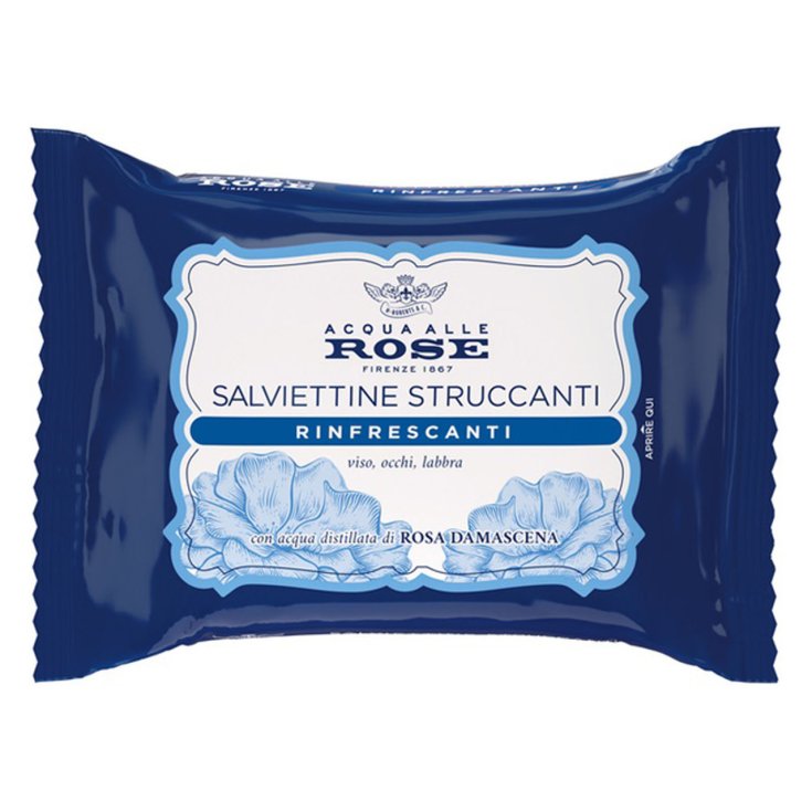 Salviettine Struccanti Rinfrescanti&nbsp;Acqua Alle Rose 20 Pezzi