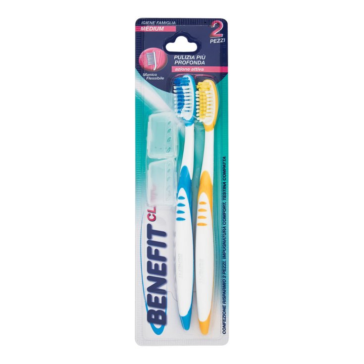Spazzolino Medium Benefit 2 Pezzi