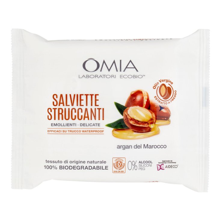 Salviette Struccanti Argan Ecobiologico Omia 25 Pezzi