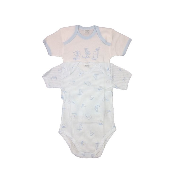 Bi-pack body intimo bimbo neonato mezza manica Ellepi AF4425-C 6 m