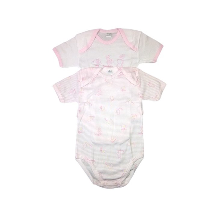 Bi-pack body intimo bimba neonata mezza manica Ellepi AF4425-R 36 m