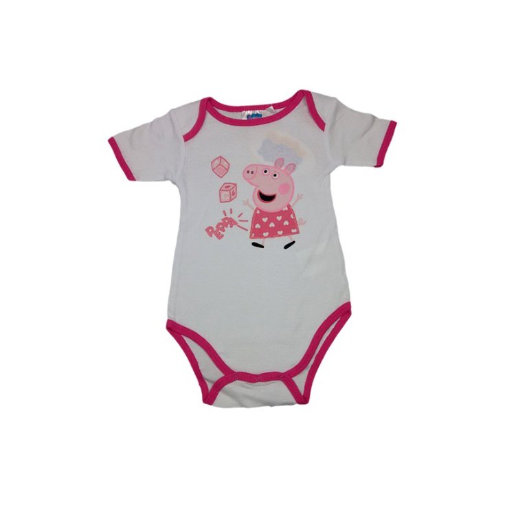 Body bodino intimo bimba neonato mezze maniche Peppa Pig 12 m