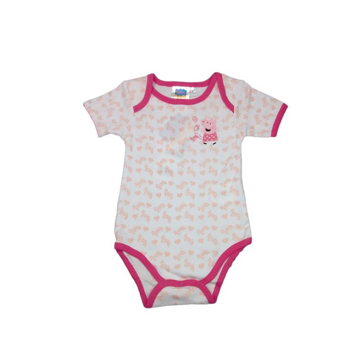 Body bodino intimo bimba neonato mezza manica Peppa Pig fucsia 3 m