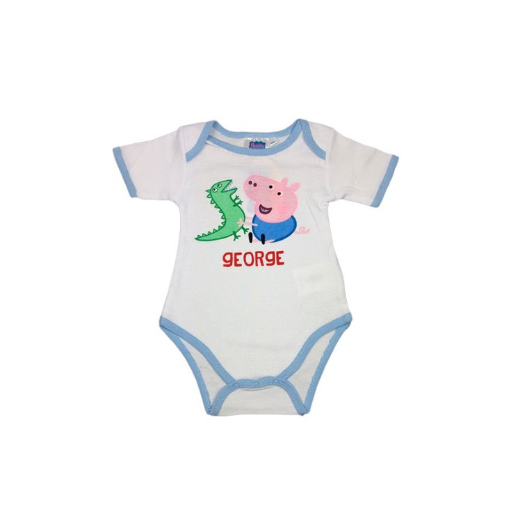Body bodino intimo bimbo neonato mezza manica Peppa Pig - George  3 m