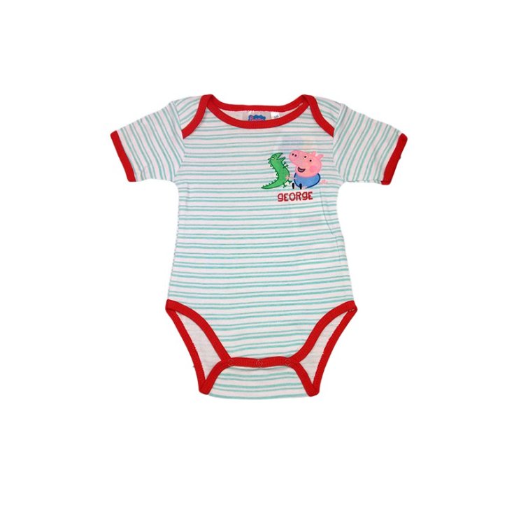 Body bodino intimo bimbo neonato mezza manica Peppa Pig - George rosso 12 m
