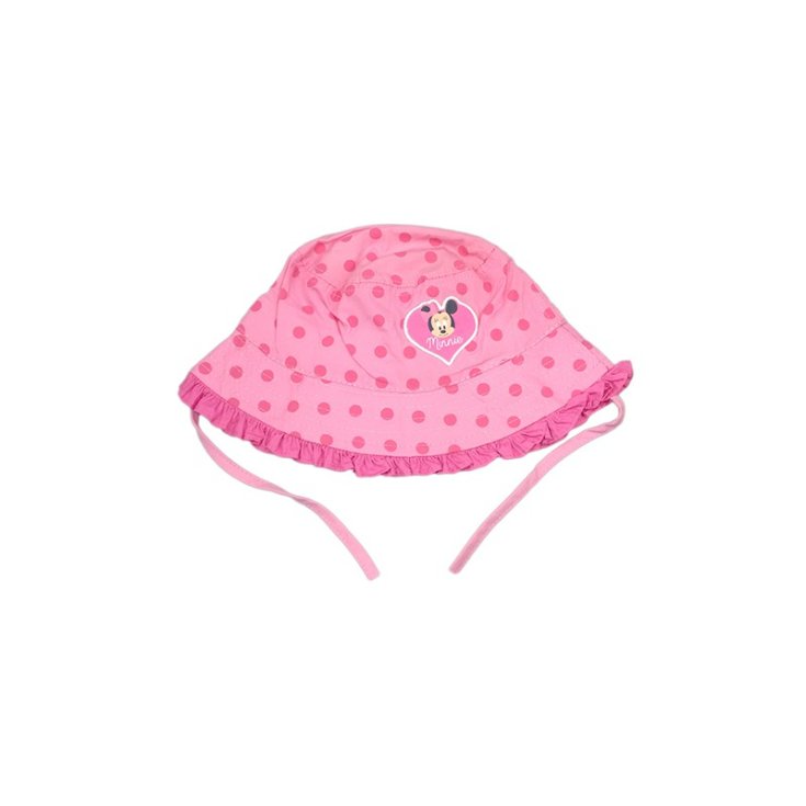 Cappellino cappello bimba neonato Disney Minnie fucsia tg 48