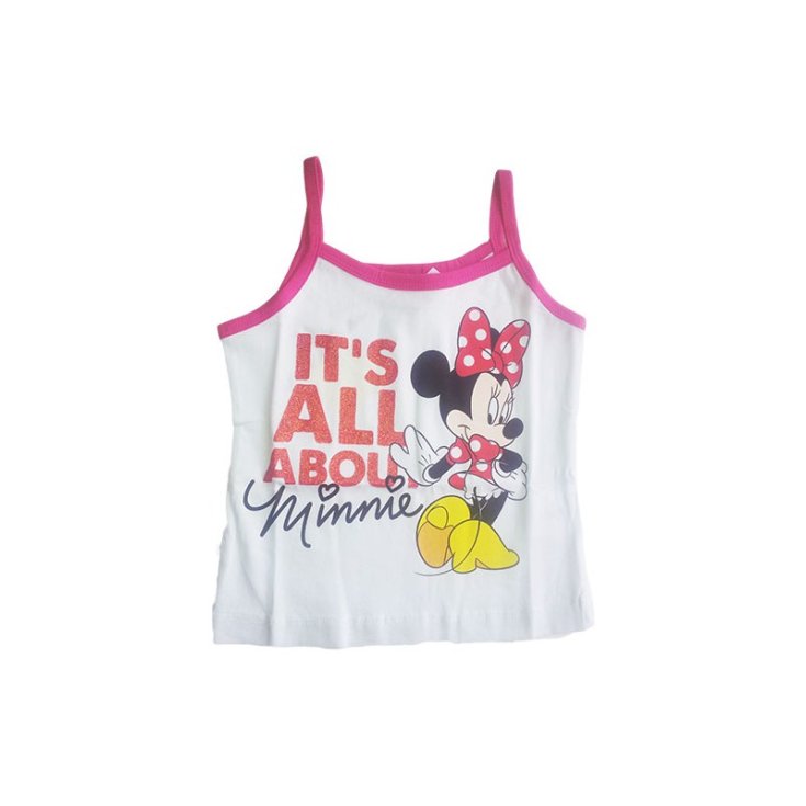 Top canotta bretellina maglia maglietta senza manica bimba neonato Disney Minnie 8A