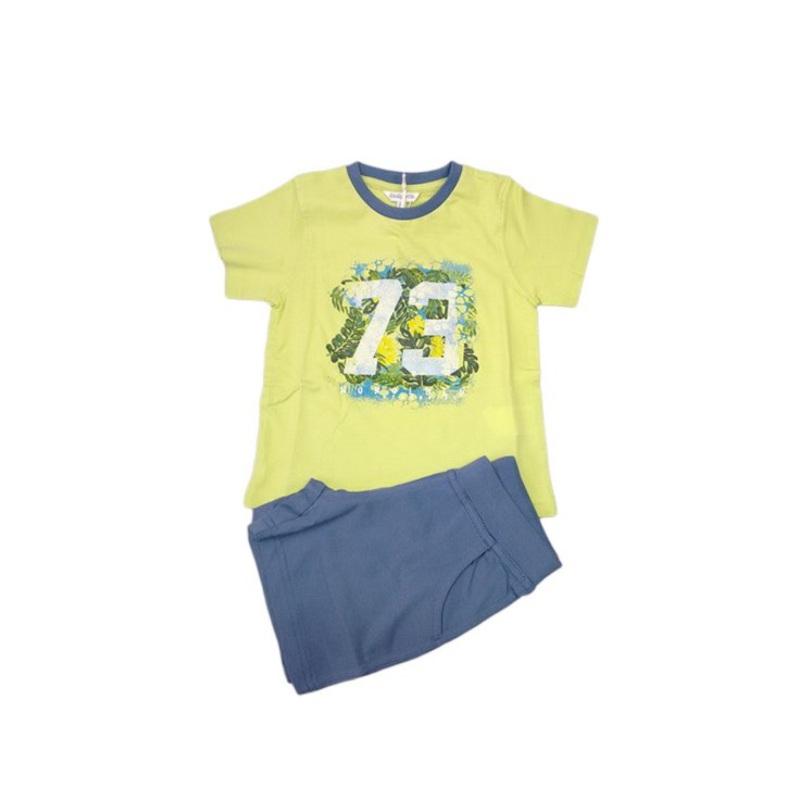 Completo maglia maglietta pantaloncino bimbo bambino verde Dodipetto 5A