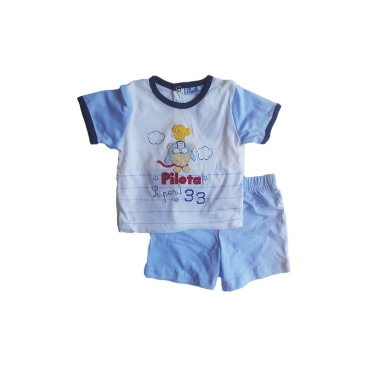 Completo maglia maglietta pantaloncino  bimbo neonato Bidibimbo 3 - 6 m