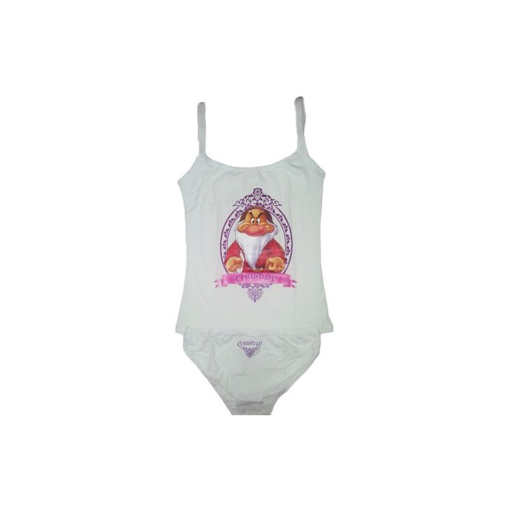 Completo set 2pz canotta e slip intimo bimba bambina Disney Brontolo L