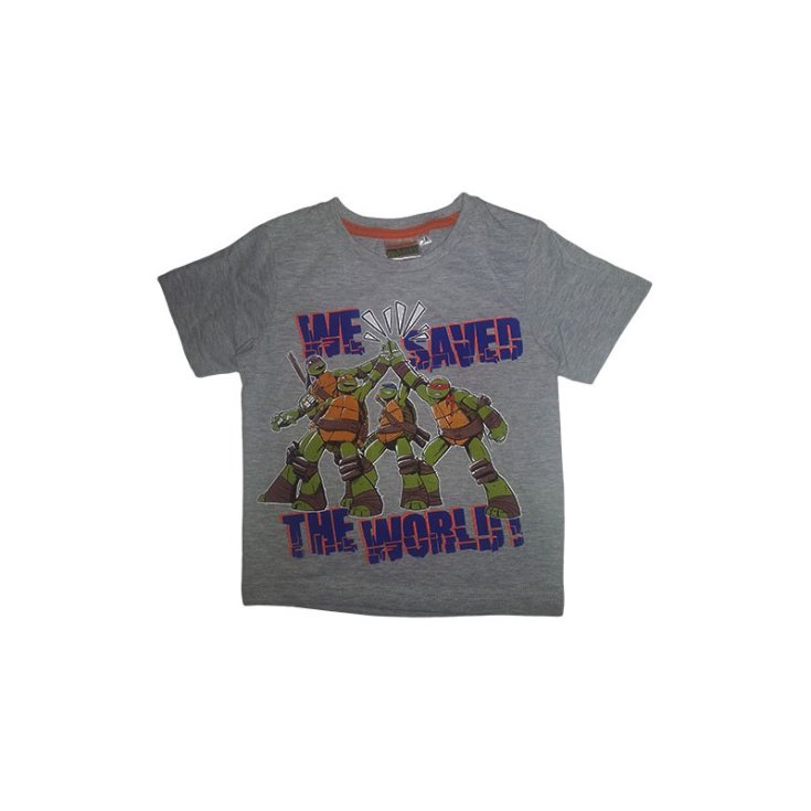 T-shirt maglia maglietta bimbo bambino Tartarughe Ninja grigio 6A