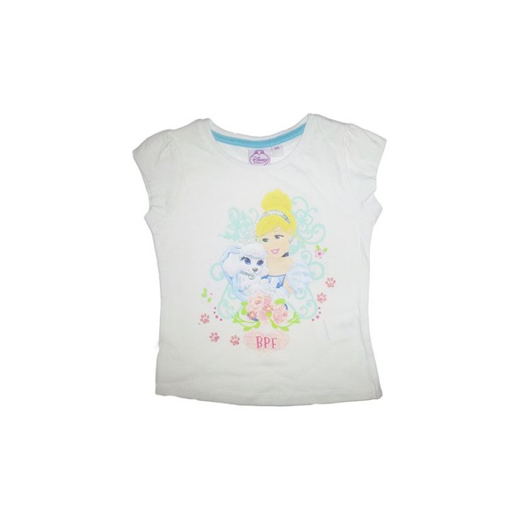 T-shirt maglia maglietta bimba bambina Disney Principesse bianco 5A