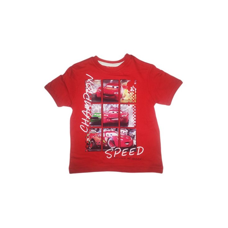 T-shirt maglia maglietta bimbo bambino Disney Cars rosso 3A
