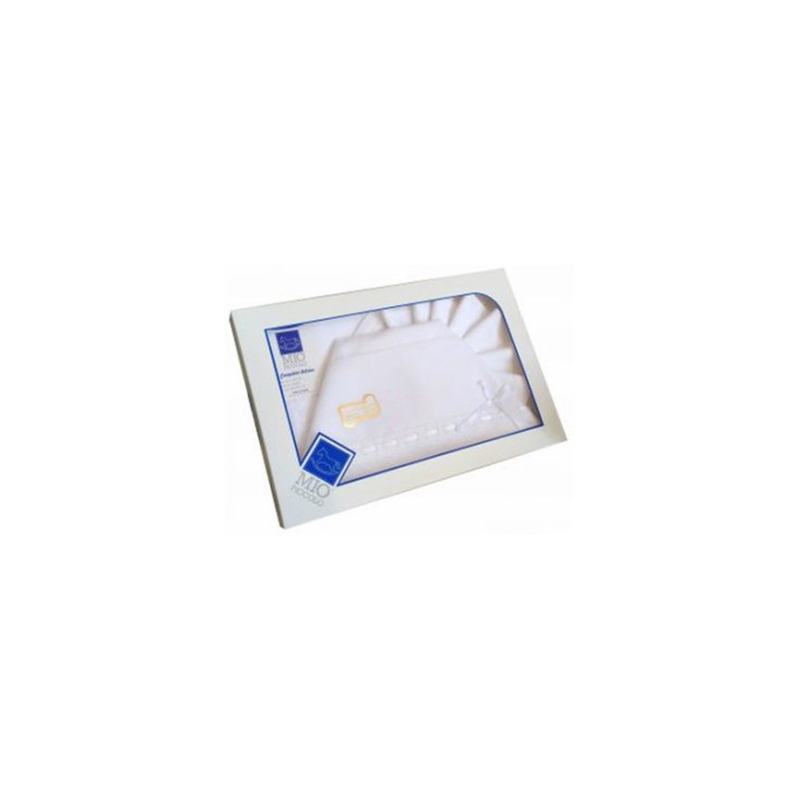 Completo culla carrozzina Mio Piccolo bimba bimbo neonato lenzuolo aida bianco TU