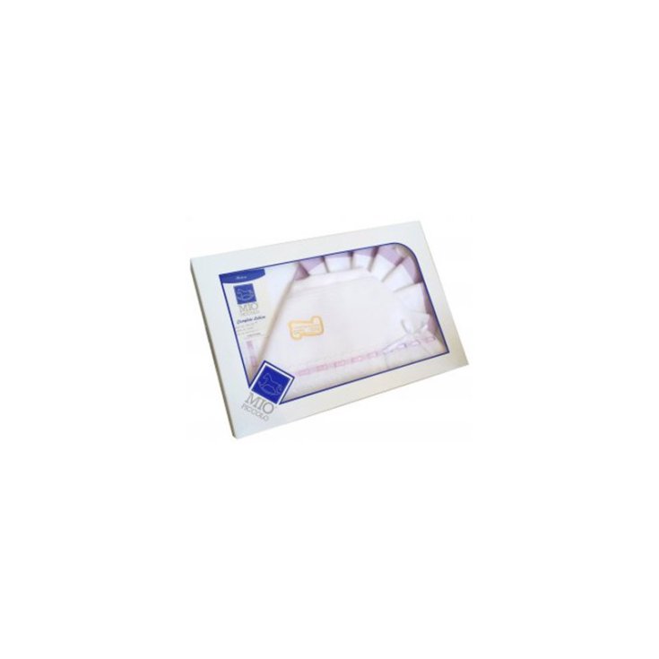 Completo lettino culla Mio Piccolo bimbo neonato lenzuolo aida bianco glicine TU